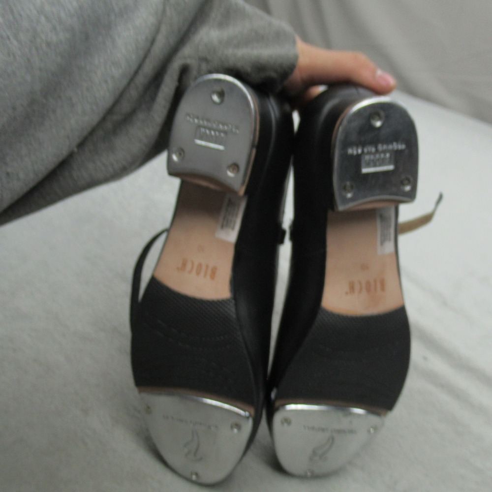 Bloch Women 10‎ Tap Shoes Black Leather Mary Jane Heeled Dance Steel Bottom NWD